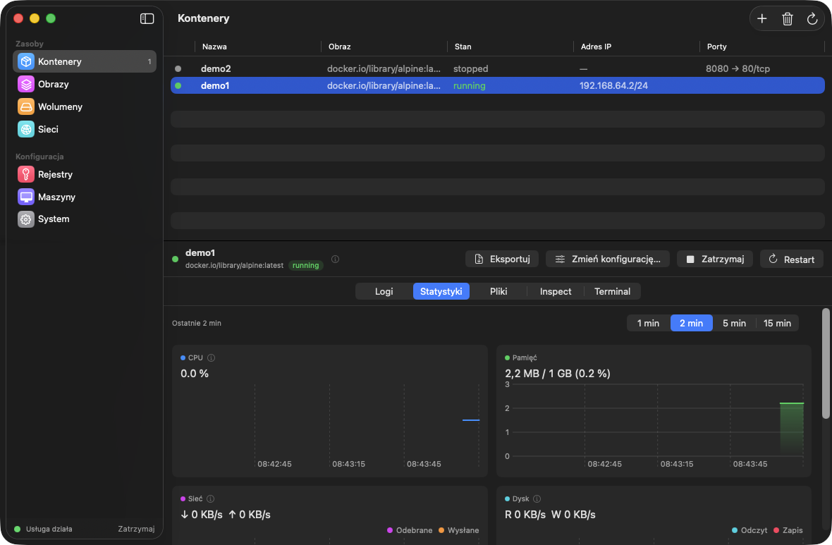 Live statistics charts
